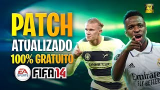 PATCH FIFA 14 PC FRACO ATUALIZADO TEMPORADA 23 COM FACES E UNIFORMES REAIS TRANSFERÊNCIAS  FIFA 14 [upl. by Otilopih]