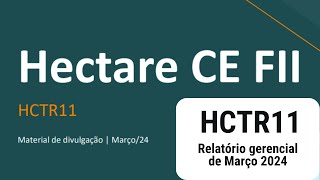 HCTR11 Fundo utilizou reserva para conseguir pagar R 032 [upl. by Nahttam]