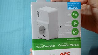 Обзор сетевого фильтра APC Essential SurgeArrest 1 розетка White из Rozetka [upl. by Arded]