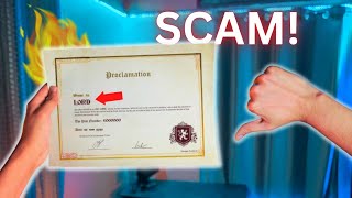 These quotScottish Lordquot Certificates are Scams [upl. by Ymereg]