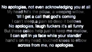 Eminem  No Apologies Lyrics [upl. by Gipps360]