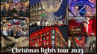 CHRISTMAS LIGHTS TOUR LONDON 2023 4K [upl. by Anahpos]