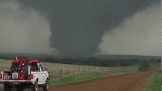 Epic Tornado Chase southwest of Salina KS April 14 2012 [upl. by Sallee]