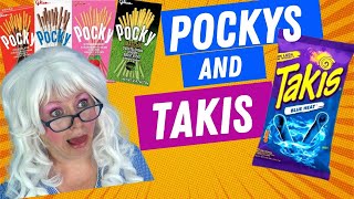 Pockys and Takis Granny McDonald Challenge Blue Heat Chocolate Cookies and Cream [upl. by Alenson]