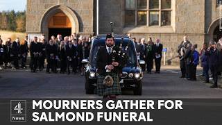 Mourners pay tribute to “giant of a man” Alex Salmond at private service [upl. by Danyette789]