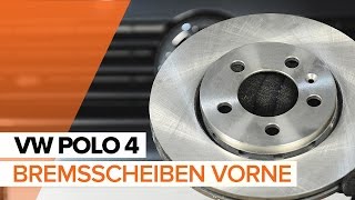 Wie VW POLO 4 Bremsen vorne weсhseln Bremsscheiben und Bremsbeläge TUTORIAL AUTODOC [upl. by Hullda]