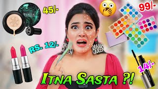 Trying CHEAPEST Makeup from MEESHO 😰 Starting Rs 12 🤮 Good Or Bad  Nilanjana Dhar [upl. by Matilde]