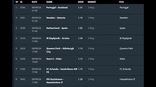 30000 ODDS BETTING TIPS8TH  21ST SEPTEMBER 2024 TODAYS FREE SPORTS BETTING TIPS STRAIGHT WINS [upl. by Samara]