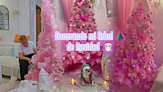 🎅🏻 Decorando mi Árbol de Navidad ROSA 🎄2024 [upl. by Iuq]