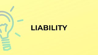 What is the meaning of the word LIABILITY [upl. by Itra227]