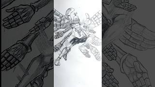 Speed Drawing Netero 😮 Stick man shorts anime drawing hunterxhunter [upl. by Llennaj746]