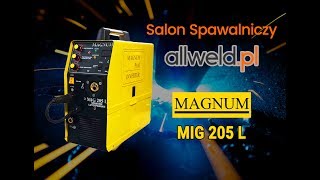 ALLWELD  spawarka MAGNUM MIG 205 L migomat do lutospawania [upl. by Ecidnacal]