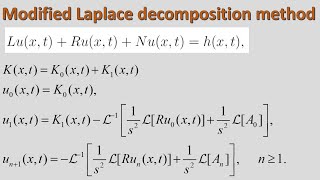 Modified Laplace decomposition method for solving Partial differential equations [upl. by Hatti]