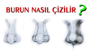 BURUN NASIL ÇİZİLİR  Karakalem Portre  Resim Dersi [upl. by Orling]