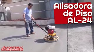 Alisadora de Piso AL24 FORTEMAC flotando concreto [upl. by Thilde]