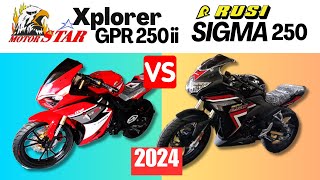 Motorstar Xplorer GPR II vs Rusi Sigma 250  Side by Side Comparison  Specs amp Price  2024 [upl. by Arimak846]