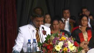 Ananda College Annual Prize Giving 2016  Vote of Thanks  Pasindu Herath [upl. by Akenat]