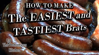 The Best Way To Cook Brats Hint it’s NOT by grilling CABINAIRBNB MEALS [upl. by Ortensia]