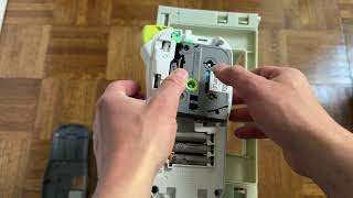 Brother PTH110 How To Install Tape And Batteries Label Maker Getting Started Guide [upl. by Darelle]