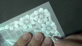 How to make a card of parchment  daisy Parchment art 14 [upl. by Yeznil]