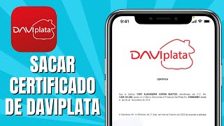 Cómo SACAR Certificado De DAVIPLATA  Descargar Un Certificado De Daviplata [upl. by Kinson]