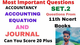 Mcqs on Accountancy jkssb  mcqs on accounting equation  mcqs on journal entries  SET 2  FAA [upl. by Lauralee675]