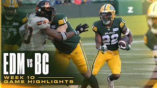 GAME HIGHLIGHTS Week 10  Edmonton Elks vs BC Lions  240811 [upl. by Acimad]