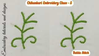 Chikankari Embroidery Class 5 How to do Balda Stitch chikankari baldastitch couching [upl. by Ardnohs]