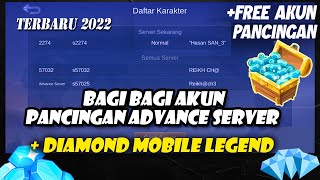 BAGI BAGI AKUN PANCINGAN ADVANCE SERVER  DIAMOND MOBILE LEGENDS [upl. by Karilla475]