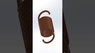 Helical Extension spring in solidworks [upl. by Yereffej]