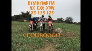 KTM 125 2018 VS KTM 125 SIX DAYS 2012 VS KTM 125 SX 2017 [upl. by Lee277]