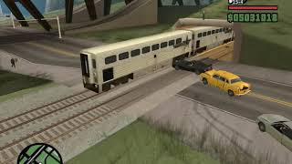 Grand Theft Auto San Andreas Funny Train Mods [upl. by Faunie]