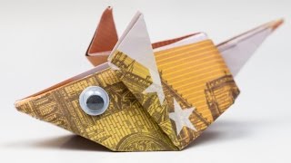 Geldgeschenk Idee Maus falten Origami Anleitung [upl. by Arob]