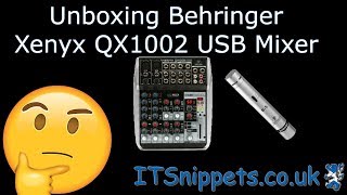 Behringer QX1002USB Mixer Unboxing amp Setup itsnippetscouk behringer [upl. by Feinstein]