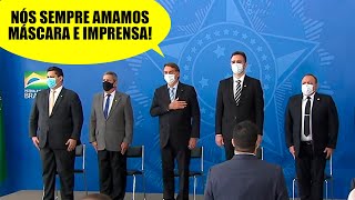 Sentiu Lula faz Bolsonaro usar máscara [upl. by Yelreveb645]