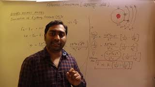 Derivation of rydberg constant  Atomic structure Class 11 lecture 8 in bengali  Abani Sarkar [upl. by Annaihr300]