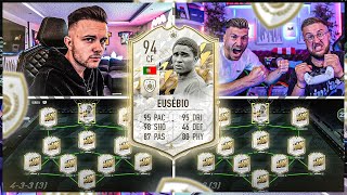 FIFA 22 EUSEBIO Prime ICON MOMENTS Squad Builder BATTLE ⭐️⭐️ [upl. by Aldo]