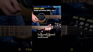 Pinoy Ako  Orange and Lemons 2005 Easy Guitar Chords Tutorial with Lyrics Part 2 SHORTS REELS [upl. by Olotrab171]