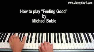 Feeling Good Piano Tutorial Michael Buble Nina Simone [upl. by Yreved894]