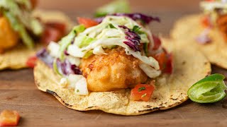 Crispy Baja Style Fish Tacos [upl. by Jeddy]