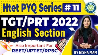 Htet Previous Year Series Class11 TgtPrt 2022 English Section Solution By NIsha sharma [upl. by Suolhcin]