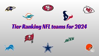 Tier Ranking NFL teams for the 2024 Season [upl. by Dleifniw]