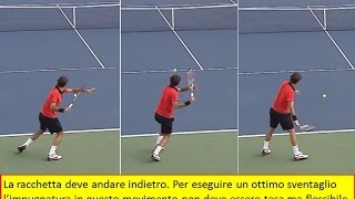 Diritto a Sventaglio di Federer e Djokovic [upl. by Ateekal]