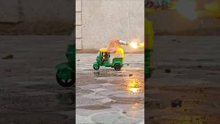 CNG Auto Rickshaw And Diwali Crackers Testing Video shorts [upl. by Engamrahc]