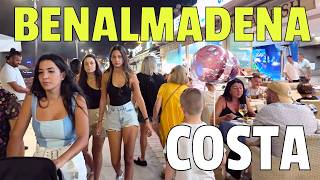 Benalmádena Costa Summer Nightlife 🇪🇸 Málaga Spain Walking Tour 4K 60FPS Costa del Sol Now [upl. by Eladnwahs215]