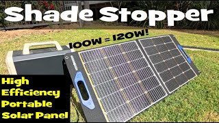 High efficiency portable solar panel with Shade Stopper Technology 100W better than 120W [upl. by Oicram]