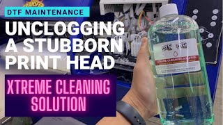 How to Unclog a Stubborn Clogged Print Head for DTF Printing with DTGPRO XTREME cleaning solution [upl. by Hess598]