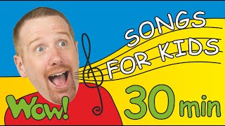 Songs for Kids from Steve and Maggie  More  30 Minutes of Fun for Children [upl. by Aimee581]