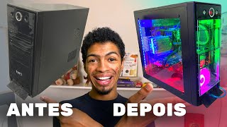 TRANSFORMAR um gabinete ANTIGO em um gabinete GAMER  DIY [upl. by Suivatram336]