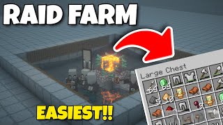 Minecraft Easiest Raid Farm 120  Insane Loot [upl. by Hras]